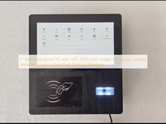 PC a pannello da 7 pollici con lettore di carte RFID NFC per il controllo degli accessi, guardia d'ingresso integrato Android Windows