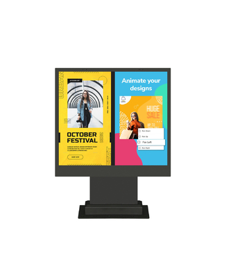 Dual Dustproof Outdoor Kiosk Screen Waterproof IP67 Digital Signage Display